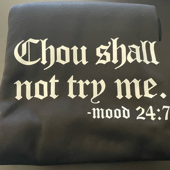 BIG MOOD: Thou Shall Not Try Me Plus Size Sweatshirt - Picture 1 of 1